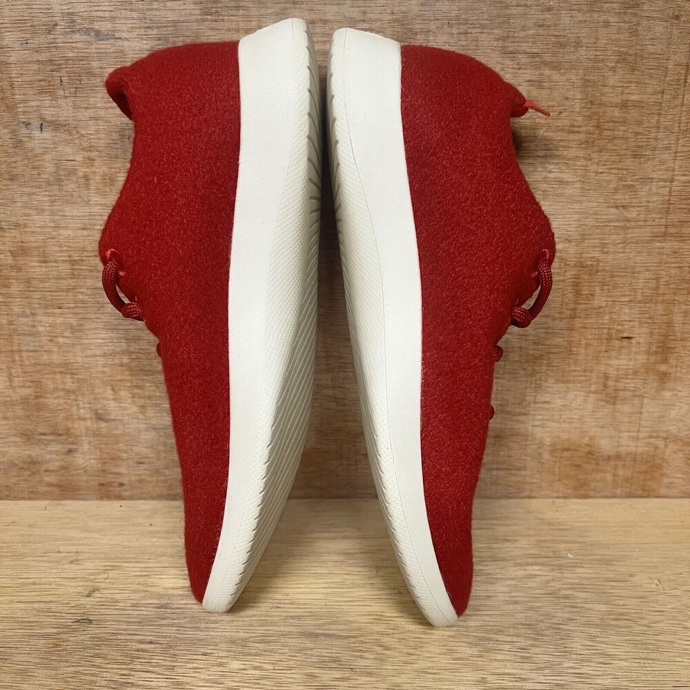 Allbirds Wool Runners Red White Running Shoes Sneakers 0818 NV1 Women Size 8 - Picture 6 of 8